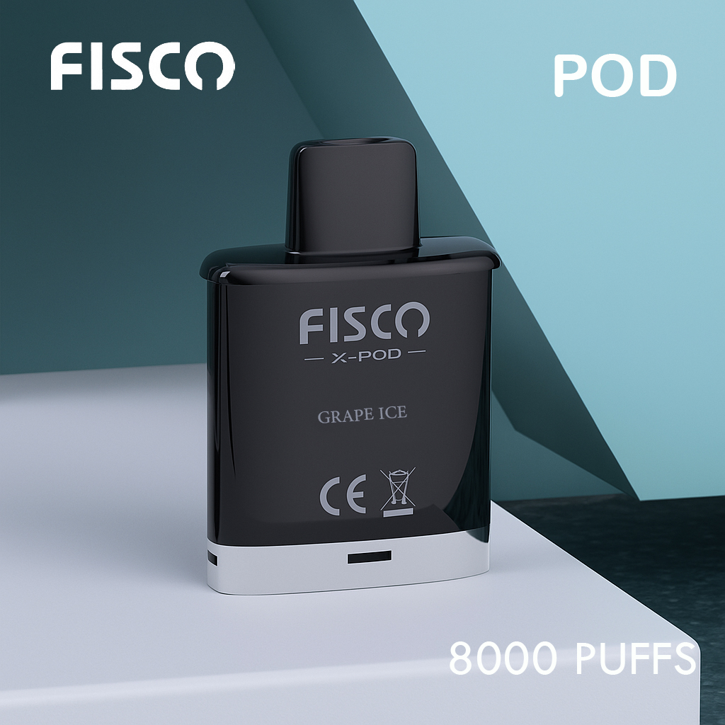 FISCO XPOD GRAPE ICE - 8000 PUFFS (POD ONLY)